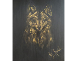 Bild 'Wolf bei Nacht'